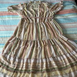 Wonderly Plus size Pastel Striped Ruffled Dress